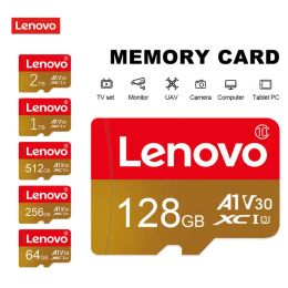 Cartes Lenovo Extreme Pro Flash 128 Go Carte Micro Carte SD UHSI 512 Go 256 Go 64 Go U3 V30 SD TF Card Memory Carte Adaptateur pour l'appareil photo DJI