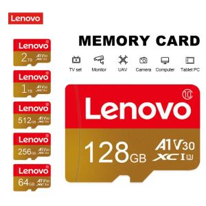 Tarjetas Lenovo Extreme Pro Flash 128GB Tarjeta Micro Memory Tarjeta 512GB 256GB 64GB U3 V30 SD TF Memory Memory Adapter para cámara DJI