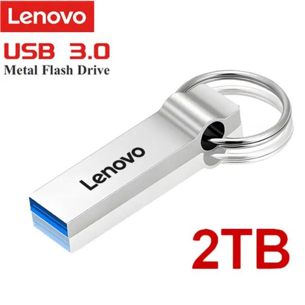 Tarjetas Lenovo Metal USB Flash Unidades USB 3.0 Transferencia de archivo de alta velocidad Flash USB 2TB 1TB Memoria impermeable portátil para la computadora portátil