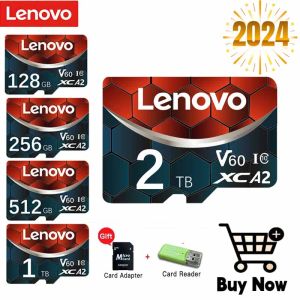 Cartes Lenovo Micro TF SD Card 1 / 2TB Carte mémoire 512 Go Classe 10 Micro TF A2 Cartes Flash TF High Speed 256 Go 128 Go C10 pour le téléphone mobile