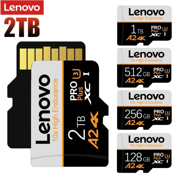 Cartes Lenovo Micro TF SD Carte 2TB 1TB 512 Go Carte mémoire 128 Go Flash Class 10 Carte SD 256 Go TF Flash Memory Card pour les téléphones Gaming PS5
