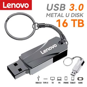 Cartes Lenovo Nouveau Super Mini Metal USB Flash Drive 128/256/512 Go Tiny Pendrive Memory Stick 1TB 2TB Disque de stockage de stockage U étanche