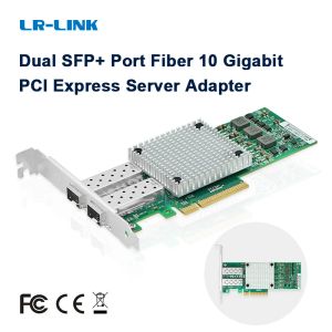 Cartes lrlink 9812af2sfp + double port 10 Go Ethernet Carte réseau PCI Express Fiber Optical Server Adaptateur Nic Broadcom BCM57810S