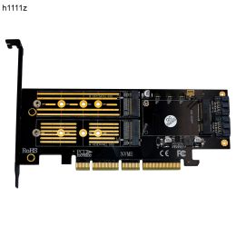 Cartes M.2 NVME SSD NGFF MSATA à PCIE X4 / X8 / X16 RISER M CLÉ B CLÉ B CLÉ MSATA 3IN1 PCI EXPRESS CARTE MSATA SSD PCIE M.2 ADAPTER SATA