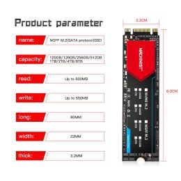 Kaarten M.2 SSD M2 NGFF SATA 128 GB 256 GB 512 GB 1 TB Solid State Disk 2280 Interne harde schijf HDD voor laptop desktop