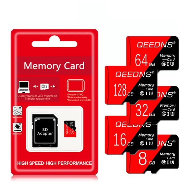Cartes Carte Mémoire Micro TF SD Card 64 128 256 SDXC Cartes mémoire à haute vitesse 8 Go 16 Go 32 Go UHSI Flash TF Carte USB Pendrive mini carte SD
