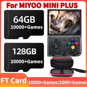 Cartes Memory Carte TF Carte SD Card pour Miyoo Mini Plus V3 Player de console de jeu portable 64G / 128 Go 20000 + Jeux avec sac Miyoo Accessoires