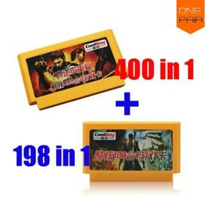 Cartes NOUVELLE CARTRIDE 8BILS CARTRIDE CLASSIQUE CARDE ONE PAIR VENTE HOT HOT 400 EN 1 + 198 EN 1 (CART JAUNE)