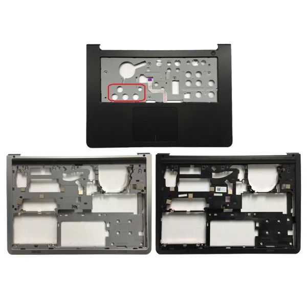 Tarjetas Nuevas captillas para laptop para Dell Inspiron 14 5000 5447 5445 5448 Palmrest superior con panel táctil/90% nueva cubierta de caja inferior