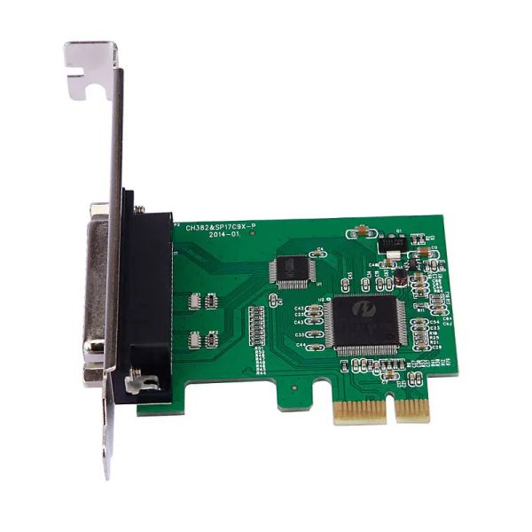 Cartes Nouveau port parallèle DB25 LPT IMPRIMANTE DE PCIE EXPRESS ADAPTER DE CONVERTISSEMENT DE CARTES WIN7