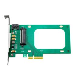 Cartes NVME Contrôleur ANU2PE04 U.2 PCIE X4 RISER CARD PARTY U.2 SSD, PCIE TO SFF8639 (U.2) pas avec SSD