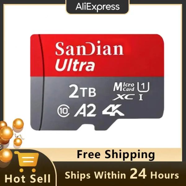 Tarjetas Clase original 10 A2 Micro TF SD Tarjeta 128GB Flash SD Tarjeta 256GB 512GB Tarjeta de memoria 2TB Memorycard para teléfono/cámara/mp3/mp4