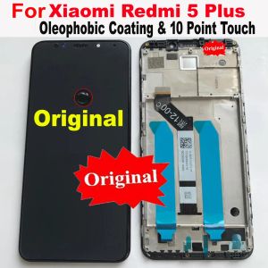 Cartes originales pour Xiaomi Redmi 5 Plus Affichage LCD IPS Affichage à 10 points Capteur d'assemblage de numériseur à écran tactile + cadre Redmi5 Plus MEG7 Verre