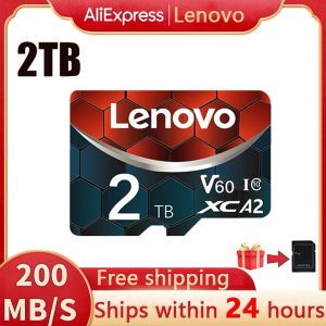 Cartes original Lenovo 2TB Micro Carte 256 Go 1TB 512 Go 64 Go Carte mémoire SD 128 Go Carte mémoire flash pour téléphone / caméra / interrupteur Nintendo