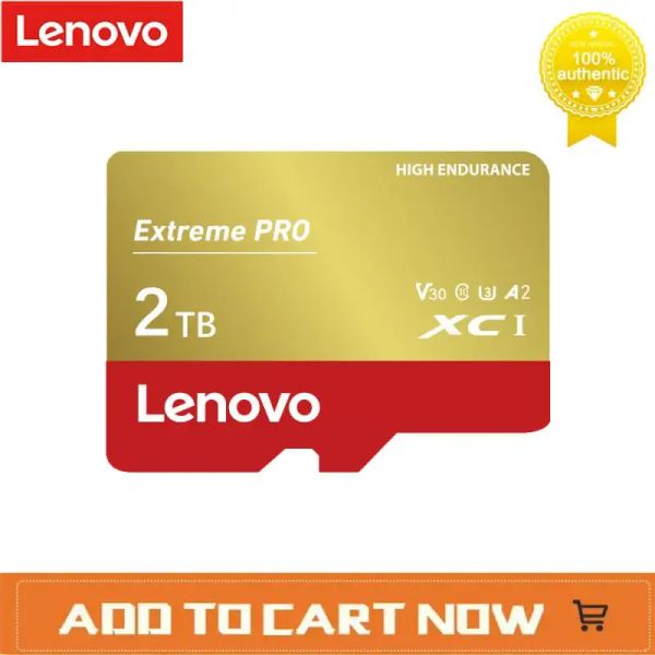 Cartes Cartes Lenovo 2TB Carte mémoire SD 128 Go SD / TF Carte flash mini carte SD 256 Go Carte mémoire Flash avec un package Adaptateur SD gratuit