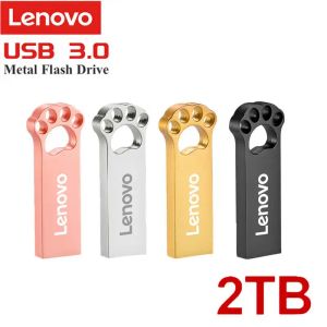 Cartes Original Lenovo 2TB USB Flash 3.0 Metal Metal Real Capacité 1 To 512 Go Stick Stick High Spee Spell Disk Storage U pour PC