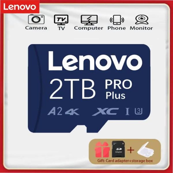 Tarjetas Originales Lenovo SD Memory Card 2TB 1TB Clase 10 SD/TF Flash Tarjeta Mini Tarjetas SD 64GB 128GB TF SD Flash Memorycard 512 256GB