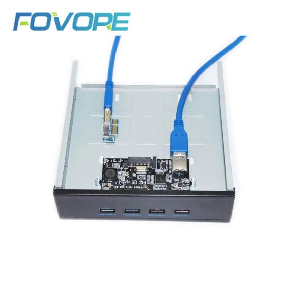 Cartes PCI E 1x à 4 ports USB 3.0 Carte 5.25 