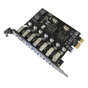Cartes PCIE 1 à USB 3.0 Hub Splitter Contrôleur Extension Extender Carte 7ports Convertisseur Adaptateur Composant