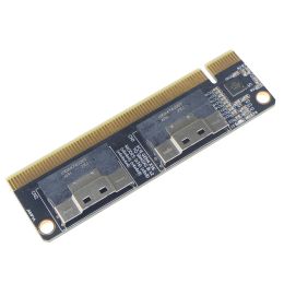 Cartes PCIe 3.0 x16 à 4 ports NVMECOMPATIBLE EXPANSION CARTE PCIE 3.0 16X TO SLIMSAS 8I X2 SFF8654 CARTE GRAPHIQUE SSD CARTE ADAPTER