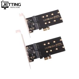 Kaarten PCIe to M2 Adapter Card PCI Express X1 3.0 2 Poorten B Key M.2 NGFF SATA SSD -adapter PCIe M.2 Adapter Uitbreiding Kaart Riser