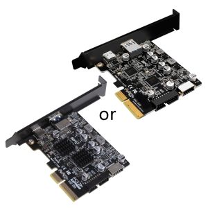 Kaarten PCIe naar USB 3.2 Uitbreidingskaart 10GB Type E PCI voor Express Card 19/20 Pin Header voor Type C voorpaneel Mount PCIe ADAP