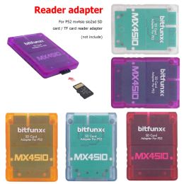 Kaarten draagbare kaartlezer voor PS2 MX4SIO SIO2SD Multifunctionele geheugenkaart Adapter Ondersteuning Secure Digital/TF -kaart Witblauw paars