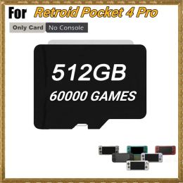 Cartes Retroid Pocket 4 Pro TF Carte pour RP4 + Game rétro classique populaire PS2 PSP 3DS Android portable portable jeu vidéo 512G SD Carte