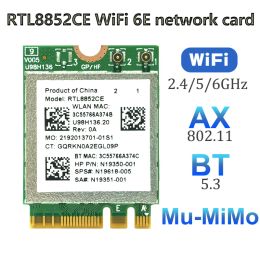 Kaarten RTL8852CE WIFI 6E 2.4G/5G/6G WIFI6 802.11AX WIFI CARD BT5.3 Draadloze module NGFF M.2 voor laptop/pc -ondersteuning Win10 11