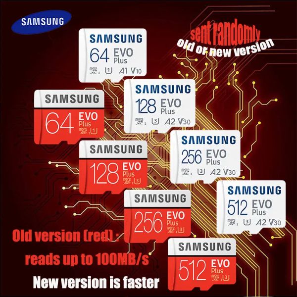 Tarjetas Samsung Evo+ Micro SD 32G SDHC 80MB/S Class de grado10 Tarjeta de memoria C10 UHSI TF/SD Tarjetas Trans Flash SDXC 64GB 128GB