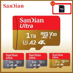 Tarjetas San Dian Original Micro Card 2TB Tarjeta de alta velocidad TF 1TB SD Memory Tarjeta para Teléfono Protección de seguridad Tarjeta Flash Reader Rector de tarjetas