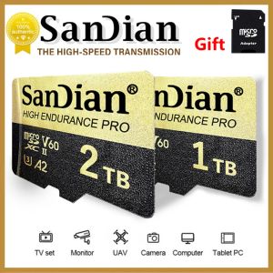 Cartes Sandian Original Uitra Micro SD Carte 1TB 2TB Carte mémoire haute vitesse MicroSD C10 TF Mini SD Flash Carte pour le moniteur Caméra du téléphone