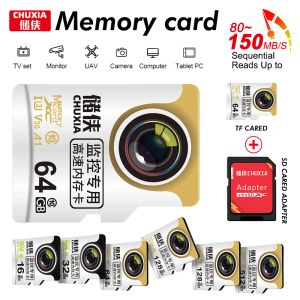 Kaarten TF -kaart 32 GB 16 GB 64 GB Klasse 10 Micro Flash Memory Card 32 GB 128G 256G High Speed Mini SD -kaarten Monitor /UAV /telefoonopslagkaarten