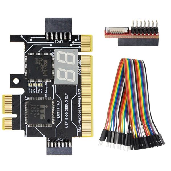 Cartes TL631 Pro Universal ordinateur portable PCI DIAGNOSE CARTE PC PCIE MINI CARTES DE DEBUG TESTER DES TESTER DIAGNOSTIQUE PCIE MINI LPC