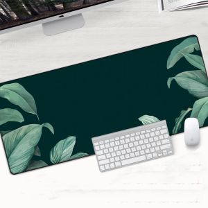 Cartes Tropical Leaves Rubber Mousemat xl Lock Edge Gaming Clavier de bureau