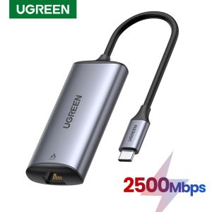 Cartes UGREEN 2.5G USB Ethernet Adaptateur 2500 Mbps USB RJ45 Thunderbolt 3 LAN TYPEC à 2,5 gigabit pour ordinateur portable PC Card réseau