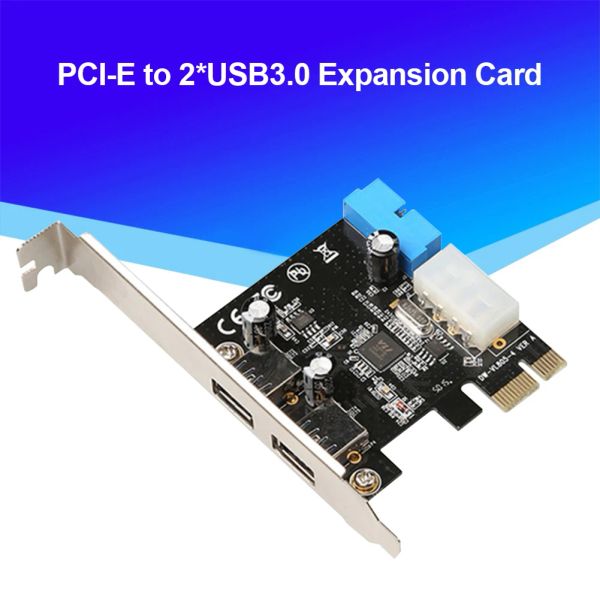 Cartes USB 3.0 PCIe Extension Carte Adaptateur 2 Port USB Hub 20pin PCI Express USB 3.0 PCIE EXPANSION CARD ADAPTER