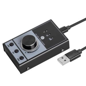 Kaarten USB Sound Card Audio Interface Computer Multimedia Volume -controller Externe geluidskaart voor pc -laptop Mac Android -streaming