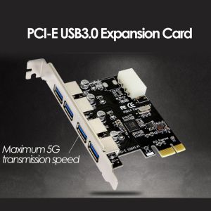 Cartes Uthai 4port USB 3.0 PCIe Extension Carte PCI Express PCIe USB 3.0 Hub Adaptateur 4port USB 3 0 PCI E PCIE Express 1x