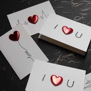 Cartes cadeau de Saint Valentin, carte postale d'amour, cartes d'invitation de mariage, cartes de vœux, anniversaire pour elle, carte cadeau de saint valentin, 300 pièces