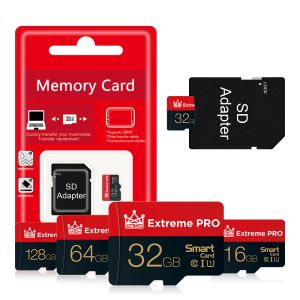 Kaarten Groothandel 50 stks Mini SD -kaart 16GB 32 GB Memory Car 64GB Mini SD Carte Memoire 32 GB C10 Mini TF -kaart voor smartphoneadapter