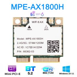 Kaarten wifi 6 MT792 Dual Band WiFi 6 Bluetooth 5.2 -kaart voor Mini PCIe Adapter Wireless Adapter 2.4G/5GHz voor laptop/pc