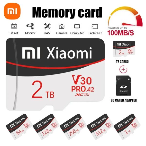 Tarjetas XIAOMI U3 4K SD Memory Card 2TB Micro Micro TF SD Card 1TB 128GB 512GB Cartao de Memoria para Redmi Note 11 GoPro Nintendo64