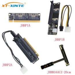 Cartes XTXInte PCIe 4.0 x16 à 4 ports Carte d'extension PCIe Gen4 X16 à Slimsas 8i x2 SFF8654 Graphics Carte GPU Adaptateur pour NVME SSD