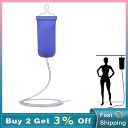 CARE 1,6L / 2L Kit de sac de lavement protable réutilisable Vaginal lavage en silicone couloir Colon en entéroclysm Sacs intestinaux détoxifiés