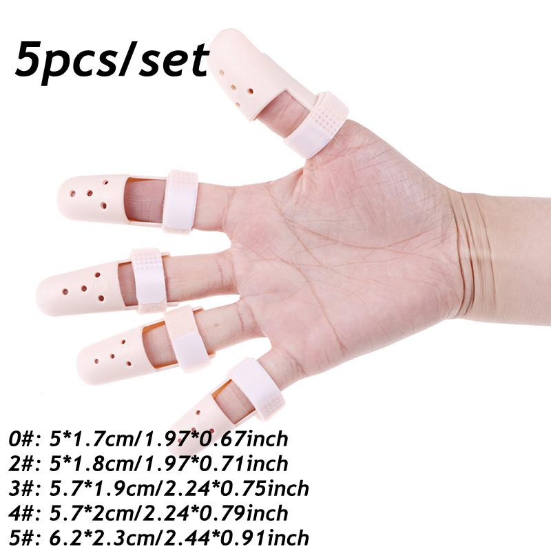 Care 5st Finger SPLINT BRACE Justerbart fingerstödskydd Artrit Korrigering Joint Finger rätare stag korrigering