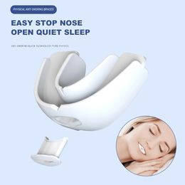 Zorg anti snurkende mondbeschermer beugels antisnoring device man stopper anti snurken van snurken voor slaap beter ademhulp apneu apneu
