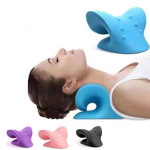 Soins du cou soutien Correction de la Posture oreiller de Massage du cou épaule cervicale chiropratique dispositif de Traction oreiller de Massage soulagement de la douleur