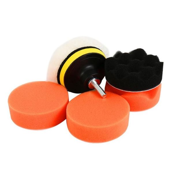 Produits de soins 6pcs 3 pouces Parmage de polissage Sponge Polonteur de voitures Civarrage Kit de polissage pour le tampon de polonais de bateau La roue de forage élimine Drop de Ots45