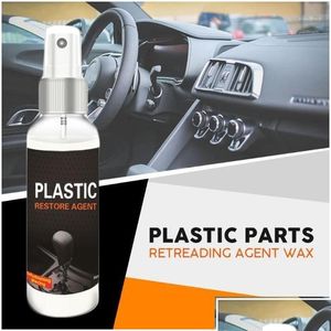 Productos para el cuidado Interior del automóvil Revestimiento renovado Pasta Piezas de plástico Agente de recauchutado Instrumento de cera Tablero de instrumentos Reducción 30 ml / 50 ml 1 Gota de Dhiva